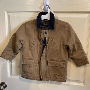 The Children's Place Tan Chore Barn Jacket Corduroy Collar XS 4